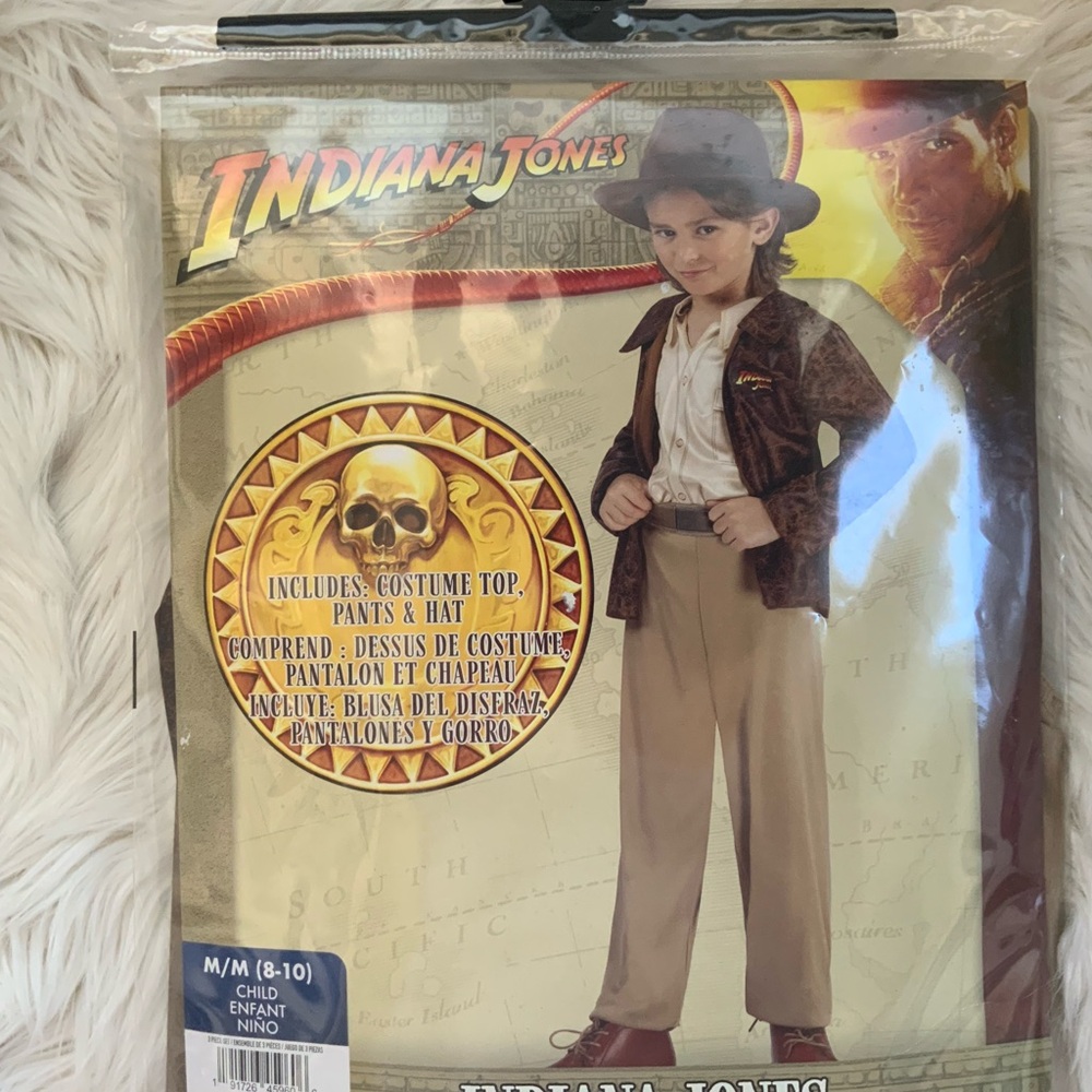 New Indiana Jones Halloween costume kids size:M, 8-10 years, no hat